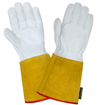 Краги TIG (T30-11-ru), овечья кожа, манжет спилок – 1