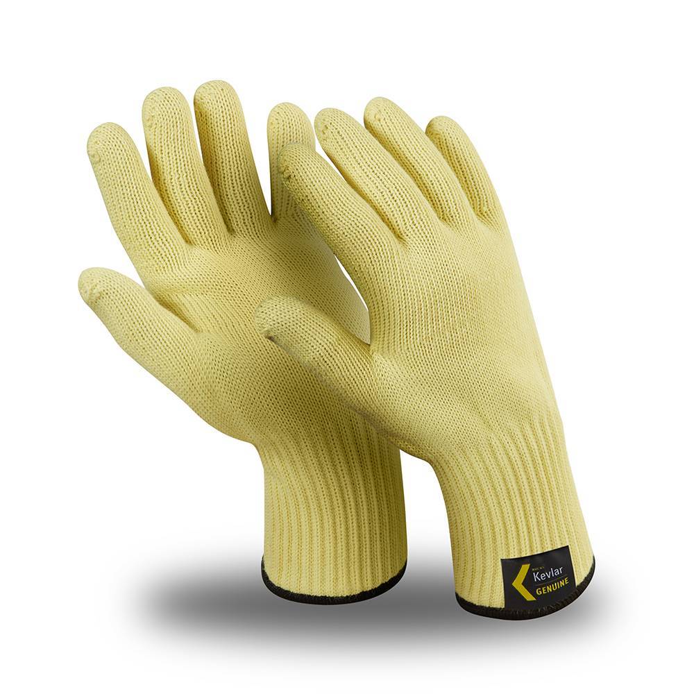 Перчатки АРАМАКС ТЕРМО (TG-602), Kevlar®/хлопок, без покрытия, до 350°С, оверлок, цвет желтый – 1