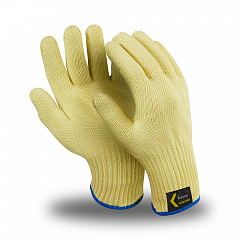 Перчатки АРАМАКС (TG-601), Kevlar®, без покрытия, до 250°С, оверлок, цвет желтый