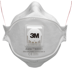 Респиратор 3M™ 9332 + Aura™, FFP3, с клапаном выдоха